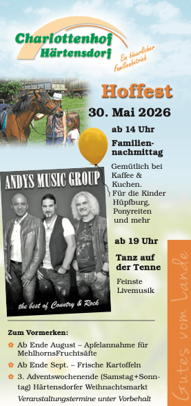 Vorschau Flyer 2026 Charlottenhof Härtensdorf